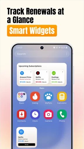 Subscription Manager: Reko screenshot