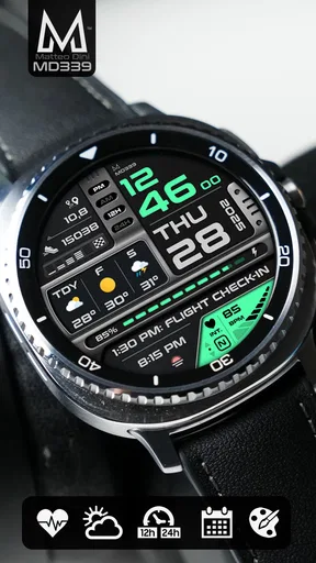 MD339 Digital watch face screenshot
