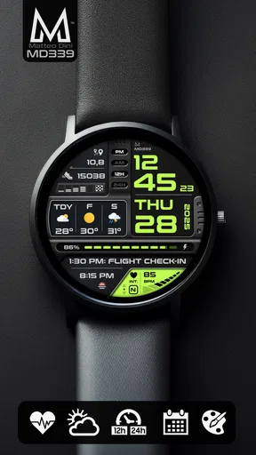 MD339 Digital watch face screenshot