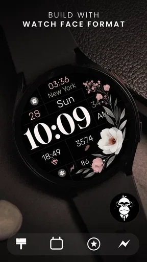 Simple Floral Watch Face screenshot