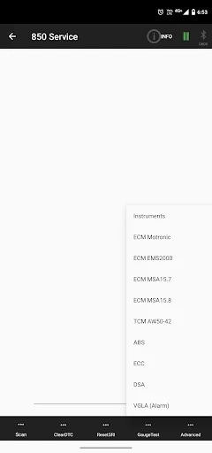 850 OBD-II screenshot