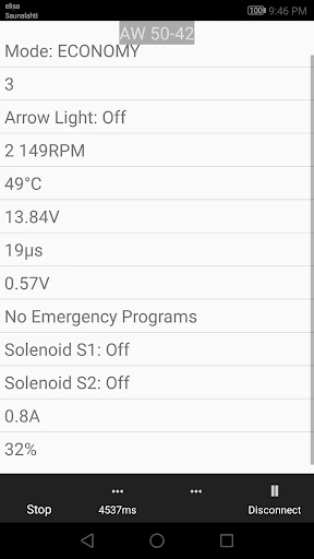 850 OBD-II screenshot