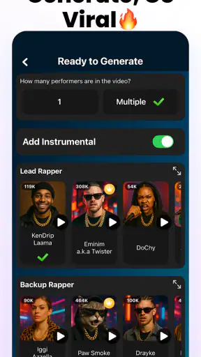 AI Music Video Maker - Rap AI screenshot