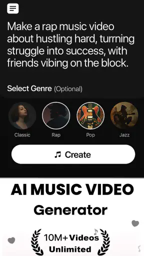 AI Music Video Maker - Rap AI screenshot
