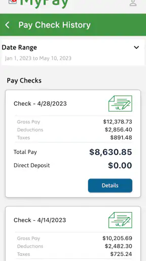 AllianceHCM MyPay screenshot
