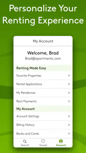 Apartments.com Rental Search screenshot