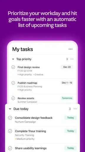 Asana: Where work connects screenshot