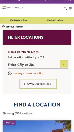 Baptist Health MyHealth screenshot