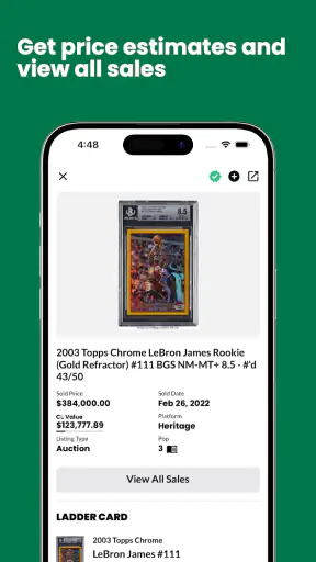 Card Ladder screenshot