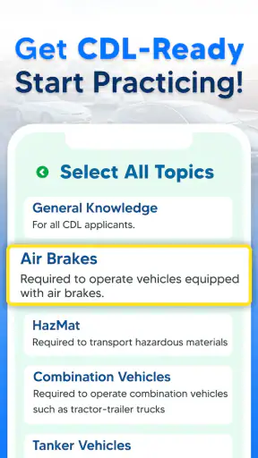 CDL Prep Practice Test 2026 screenshot