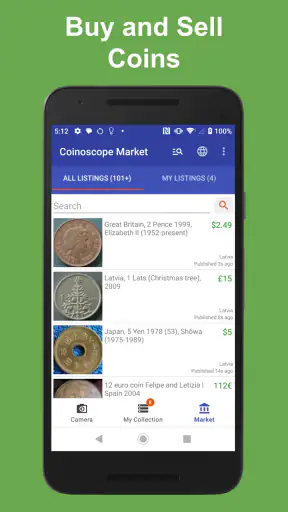 Coinoscope: Coin identifier screenshot
