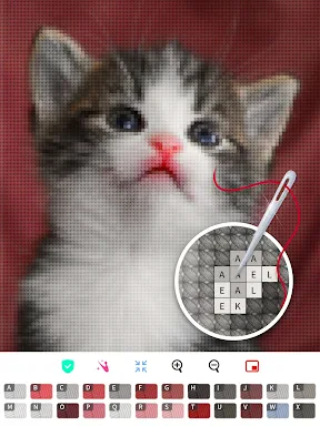 Color by Letter: Sewing game screenshot