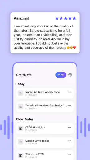 CraftNote – AI Note Taker screenshot