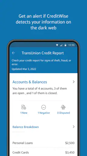 CreditWise from Capital One screenshot