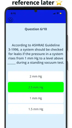 EPA 608 Practice Test screenshot