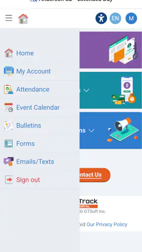 EZChildTrack Parent Portal screenshot