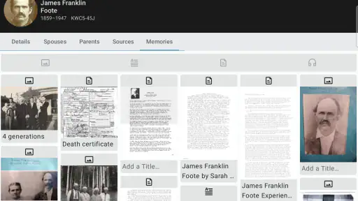 FamilySearch Tree screenshot