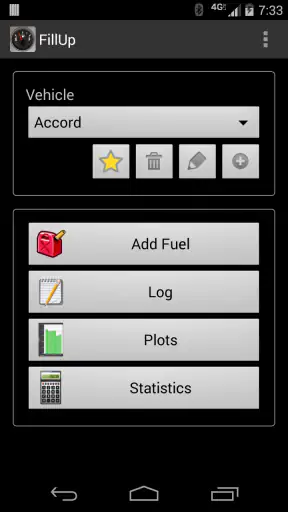 FillUp - Gas Mileage Log screenshot