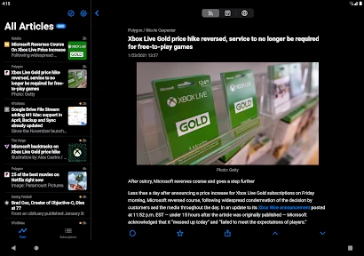 Fluent Reader Lite - RSS Clien screenshot