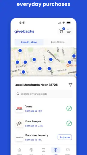 Givebacks screenshot