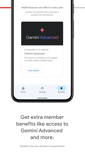Google One screenshot