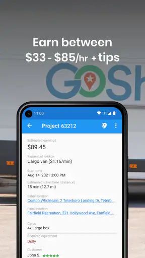 GoShare: Drive, Deliver, Earn screenshot