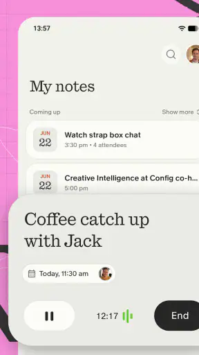 Granola - AI Meeting Notes screenshot