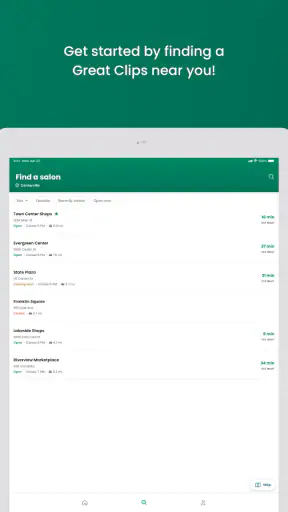 Great Clips Online Check-in screenshot