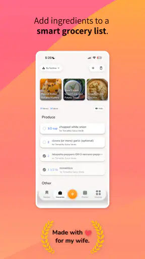 Honeydew: Recipe Manager screenshot