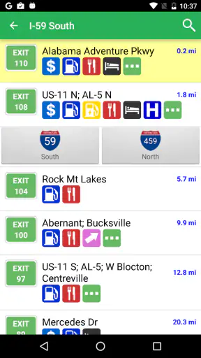 iExit Interstate Exit Guide screenshot