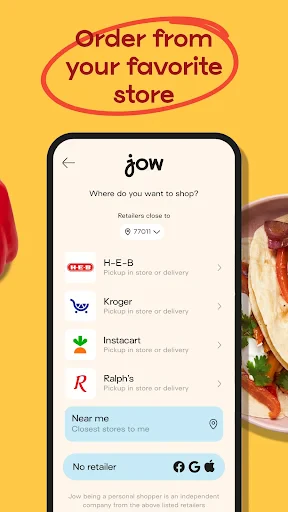 Jow - easy recipes & groceries screenshot