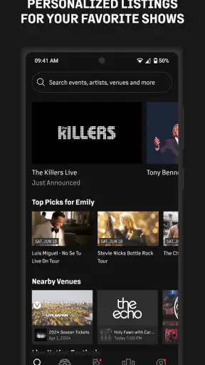 Live Nation At The Concert screenshot