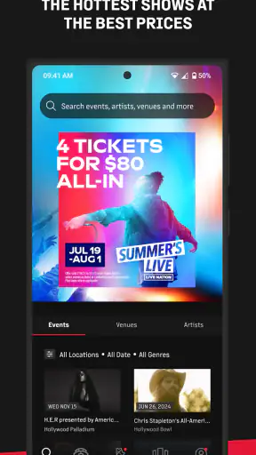 Live Nation At The Concert screenshot