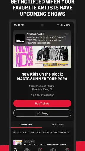 Live Nation At The Concert screenshot