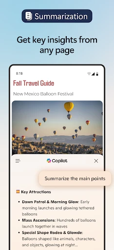 Microsoft Edge: AI browser screenshot
