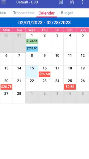 MoBill Budget and Reminder screenshot