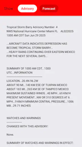 My Hurricane Tracker & Alerts screenshot