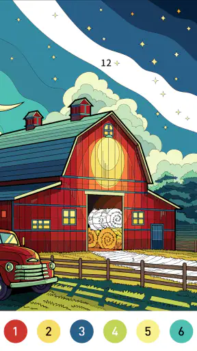 Nostalgia Color by number game screenshot