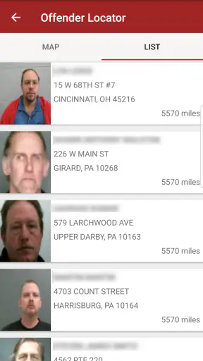 Offender Locator screenshot