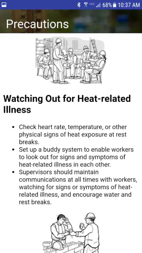 OSHA NIOSH Heat Safety Tool screenshot