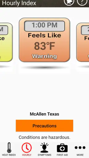 OSHA NIOSH Heat Safety Tool screenshot