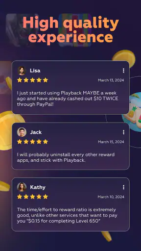 Playback: Get Paid to Play screenshot