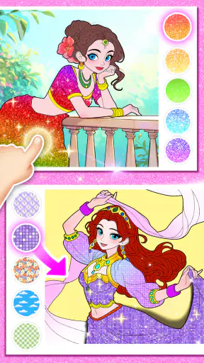 Princess Game Fantasy Coloring screenshot