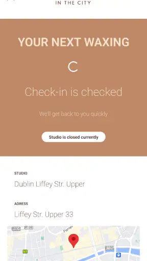 Q: Waxing Check-in screenshot