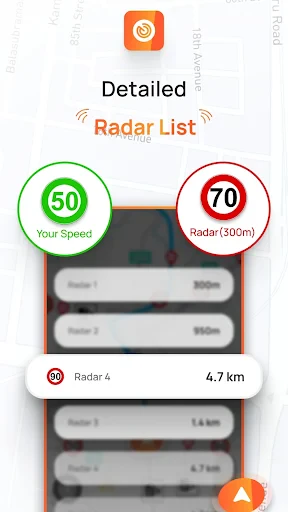 Radar, HUD, Map, Speed Camera screenshot