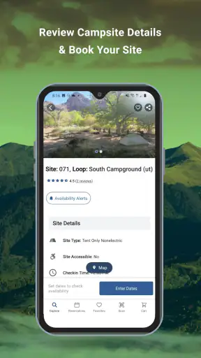 Recreation.gov screenshot