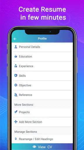 Resume - Intelligent CV maker screenshot