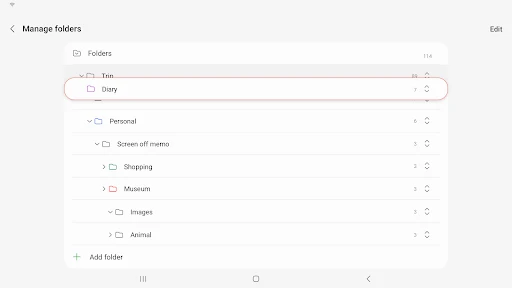Samsung Notes screenshot