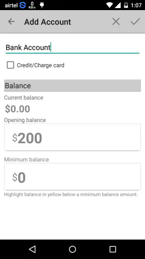 Simple Checkbook Ledger screenshot