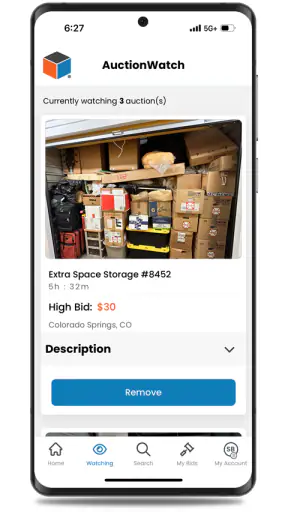 StorageTreasures Auction App screenshot